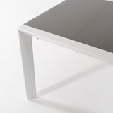 thumbnail of Mesa de exterior extensible 160/210 cm, Estructura de aluminio color blanco, Cristal mate, grueso y templado color taupé