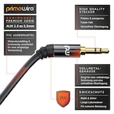 thumbnail of Primewire 2,5-mm-Klinke zu 3,5-mm-Klinke Audio Kabel, AUX, HiFi Audio Adapter Klinkenkabel / Verbindungskabel - 1,5m