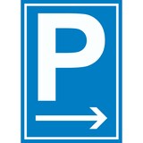 thumbnail of P Parkplatz Schild mit Pfeil nach rechts A3 (297x420mm)