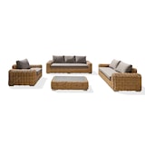 thumbnail of Salon de jardin 6 places en résine tressée marron - BORABORA