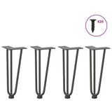 thumbnail of vidaXL Haarnadelbeine für Couchtisch 4 Stk. Anthrazit 30 cm Massivstahl