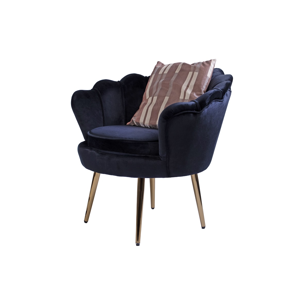 SAM® Armlehnsessel Polstersessel Samt Schwarz Retro-Look BIG CHAIR