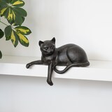 thumbnail of Dekofigur Figur Katze Kater liegend Kantenhocker Polyresin Antik Stil H 20 cm