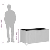 thumbnail of vidaXL Garten-Auflagenbox Schwarz 120x65x61 cm Poly Rattan