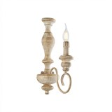 thumbnail of Applique Shabby Chic Cascina Bianco Tortora Vintage 1 Luce E14