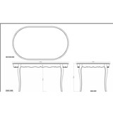 thumbnail of Table ovale 150x90 Murano -  Blanc Ovale Bois Amadeus 90.00x150.00 cm