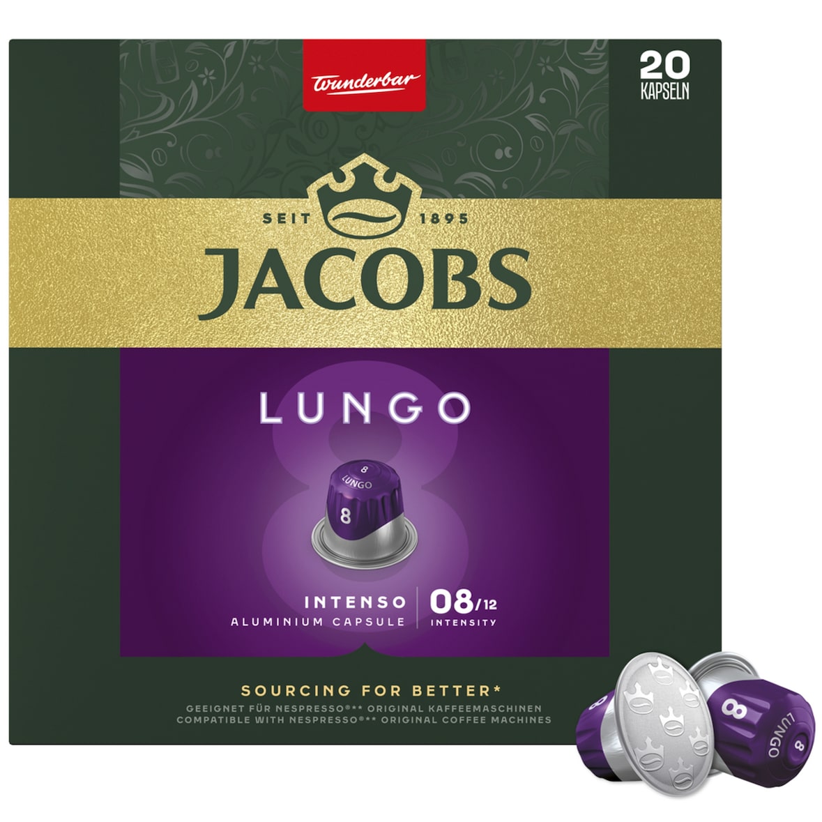 Jacobs Kaffeekapseln Lungo Intenso 20 Kapseln (104 g)