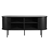 thumbnail of Mueble TV en melamina y acero 120 cm negro