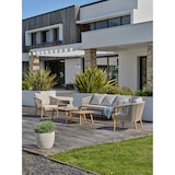 thumbnail of Salon bas de jardin 5 pl en aluminium imitation bois et corde tissée - IBARRA