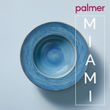 thumbnail of palmer Miami tiefe Teller - 2er-Set, Steingut, Ø 27 cm, grün blauer Ton, für Pasta, Suppe oder als Servierteller, stapelbar, spülmaschinenfest