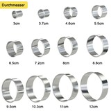 thumbnail of Intirilife 12-teiligs Ausstechformen Set in Silber mit Aufbewahrungsbox - 3 cm bis 12 cm Cutter Ringe Rund aus Edelstahl