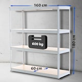 thumbnail of Stellingen voor zwaar gebruik 160x60x180 cm wit