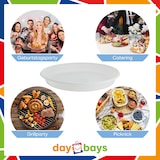 thumbnail of DayBays Plastikteller Ungeteilt 500 Stk. Weiß Rund Menüteller Plastik Teller 22 cm Einweg Spülmaschinenbeständig