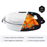 thumbnail of GRANITEWARE | Cocotte Ovale Roaster | Format moyen 4L | Acier émaillé blanc| Ultra-légère | Ne se tâche pas, facile à nettoyer