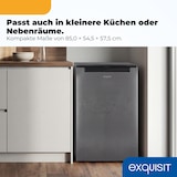 thumbnail of Exquisit Gefrierschrank GS81-040B inoxlook-az | 87 l Nutzinhalt, Energieeffizienzklasse B, 37 dB, 3 Gefrierschubladen, 4-Sterne-Gefrierteil