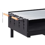 thumbnail of Tarrington House Grelhador a carvão Bratislava, aço/cmadeira de pinho, 143 x 68 x 90 cm, 2 rodas, prateleira lateral, grelhas reguláveis, preto