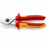 thumbnail of KNIPEX Kabelschaar, mechanisch met één hand, Ø15mm, 50mm², L165mm, geïsoleerd, VDE getest