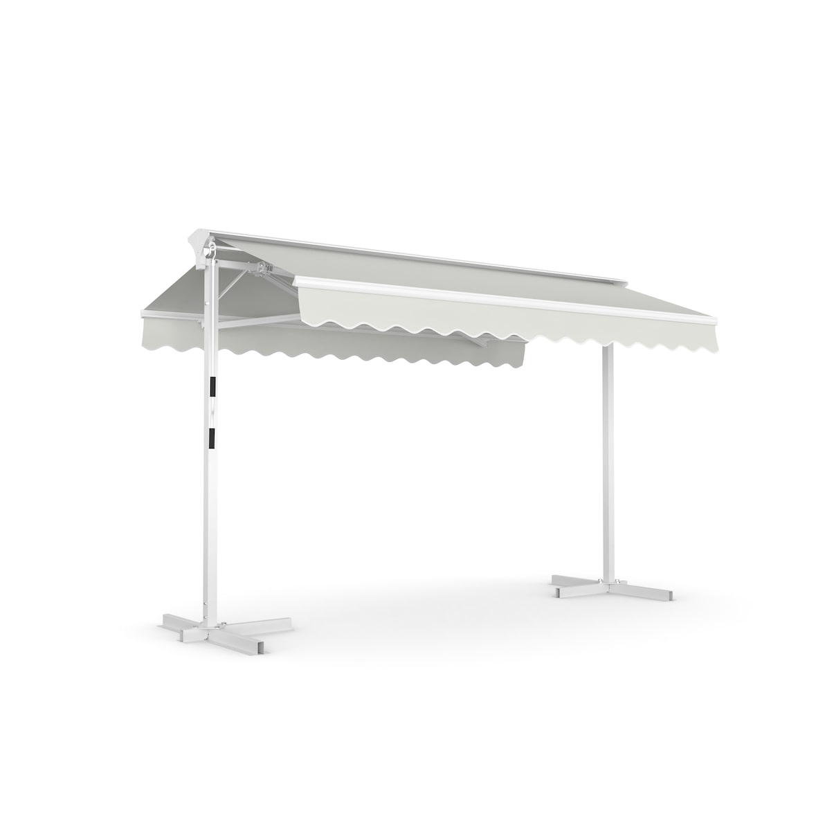 METRO PROFESSIONAL Standmarkise mit Kurbel, Alu/Polyester, 3.5 x 3 m, silber