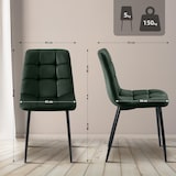 thumbnail of Set van 4 eetkamerstoelen Antibes Velvet groen