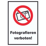 thumbnail of Fotografieren verboten Schild Keine Photos A5 (148x210mm)