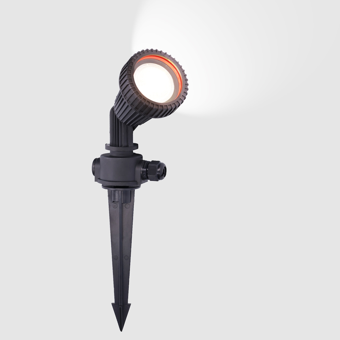 Forlight TIDIAN Foco Proyector Exterior para Jardín con IP65. Proyector con Pincho para Césped. Para Bombilla GU10. Color Negro