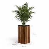 thumbnail of Pflanzgefäß Akazienholz D36,5 x 72 cm Dunkelbraun