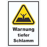 thumbnail of Aufkleber Warnung tiefer Schlamm A0 (841x1189mm)