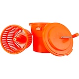 thumbnail of Muvell Salatschleuder | 12 Liter | geschützter Antrieb & Hebelbremse | 36 cm Durchmesser 40 cm Höhe | Farbe: Orange | Salattrockner, Salat Spinner