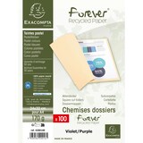 thumbnail of Exacompta - Réf. 420016E - Carton de 500 chemises semi-rigides Forever® 170 g/m2- dim 24 x 32 cm pour A4 - couleur lilas