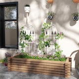 thumbnail of Conjunto de 2 Treliças de Jardim Suportes para Trepadeiras com Estrutura de Aço para Plantas Terraço 55x128 cm Preto