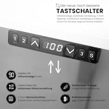thumbnail of bümö elektrisch höhenverstellbarer Schreibtisch 180x80 cm in graphit, Gestell silber mit Memory-Steuerung, elektrischer Bürotisch höhenverstellbar