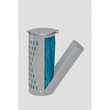 thumbnail of PROREGAL Kompakter Abfallsammler gelocht mit Deckel & Klapptür | 35cm Einfüllöffnung | HxBxT 85x44x44cm | Stahl | Silber | Mülleimer Abfalleimer