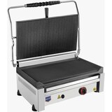 thumbnail of Piastra schiaccia panini a GPL piano cottura rigato e coperchio rigato