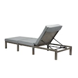 thumbnail of Set van 2 SVITA PEACH Tuinligstoel met gestoffeerd kussen Inklapbaar polyrattan grijs