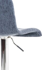 thumbnail of DELUKE® Barhocker BERLIN - Blau, Stoff | Barhocker mit Lehne Barstuhl Tresenhocker Tresenstuhl Kneipenhocker Kneipenstuhl