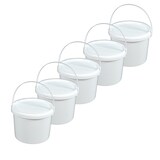 thumbnail of Eimer Deckel lebensmittelecht 3,3 L Liter leer weiß Henkel Kunststoff Set 40 Stück