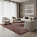 thumbnail of Teppich Schlafzimmer Hochflor Unifarben Samtweich Waschbar Strapazierfähig Wohnzimmer Rosa 200x290 cm – SALZACH von Kadima Design