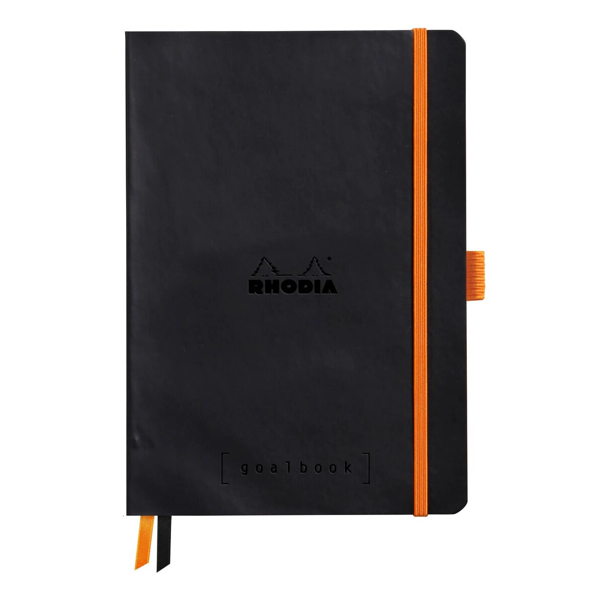Rhodiarama Goalbook A5 mit flexiblem Einband, 120 Blatt elfenbein 90g, kariert - Schwarz 117762C