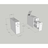thumbnail of Dmora Badezimmermöbel Dmagon, Badezimmerschrank, Mehrzweckschrank, Hängeschrank mit Spiegel, 20x60h55 cm, Weiß