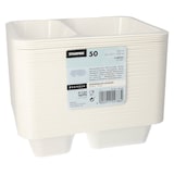 thumbnail of Starpak 50 Mikrowellenschalen, PP 2-geteilt 1205 ml 4,9 cm x 22,7 cm x 17,8 cm weiss