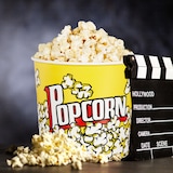 thumbnail of Relaxdays Popcorn Eimer, 6er Set, Popcorn Behälter Kunststoff, wiederverwendbar, 2,8 l, Retro Popcornbecher, gelb