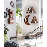 thumbnail of Möbilia Wand-Regal | Halbmond-Form | Mango-Holz | B 40 x T 13 x H 60 cm | natur | 22020008 | Serie REGAL
