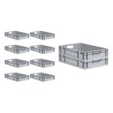 thumbnail of PROREGAL Eurobox NextGen Grip | HxBxT 12x40x60cm | 23 Liter | Griffe offen | Glatter Boden | Eurobehälter, Transportbox, Transportbehälter