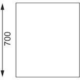 thumbnail of Vogue Arbeitstisch mit Grundboden 900x600x700mm aus Edelstahl