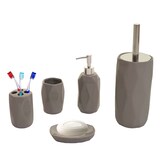 thumbnail of 5-delige badkamerset HWC-H88, WC-set Badkameraccessoires, keramiek ~ grijs