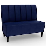 thumbnail of Gastro Sitzbank Paris | 180 cm breit | Samtstoff in Blau | Vertikal | Dinerbank