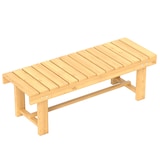 thumbnail of Gartenbank 2-Sitzer Holz Natur, 110x38x35 cm, wasserfest lackiert, bis 250 kg, für Balkon, Garten und Terrasse