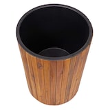 thumbnail of Pflanzkasten HWC-L24, Pflanzkübel Blumentopf Blumenkasten, rund 50x34cm Outdoor Akazie Holz MVG-zertifiziert, braun
