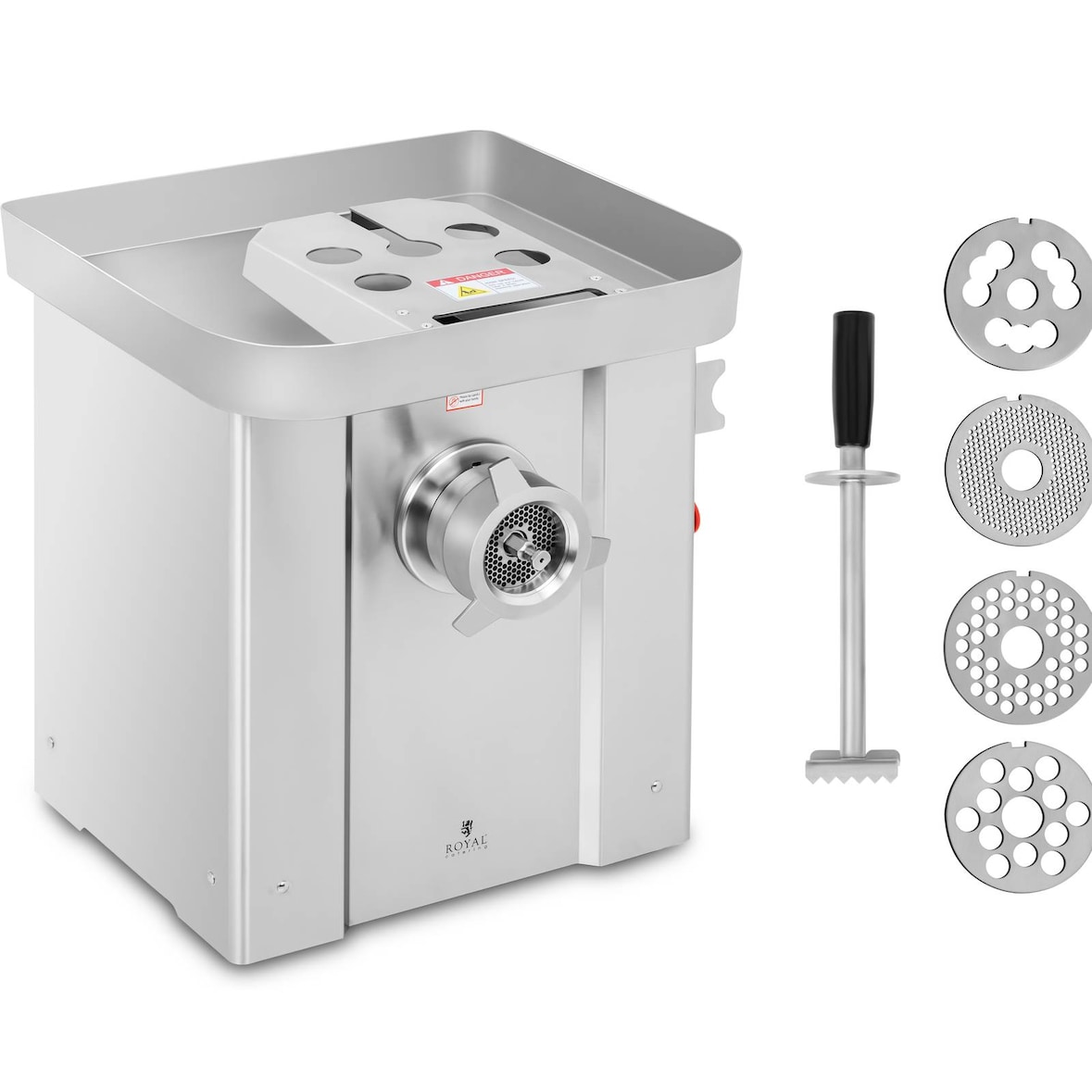 Royal Catering - Vleesmolen - roestvrij staal - 800 kg / uur - met achteruitversnelling