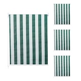 thumbnail of Set van 4 rolgordijnen HWC-D52, raamrolgordijn zijtrekgordijn, 100x160cm zonwering ondoorzichtig ~ groen/wit